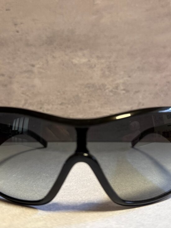 Ray-Ban RB4087 601/8G Oversized Shield Sunglasses — Glossy Black — Gray Gradient main image 6